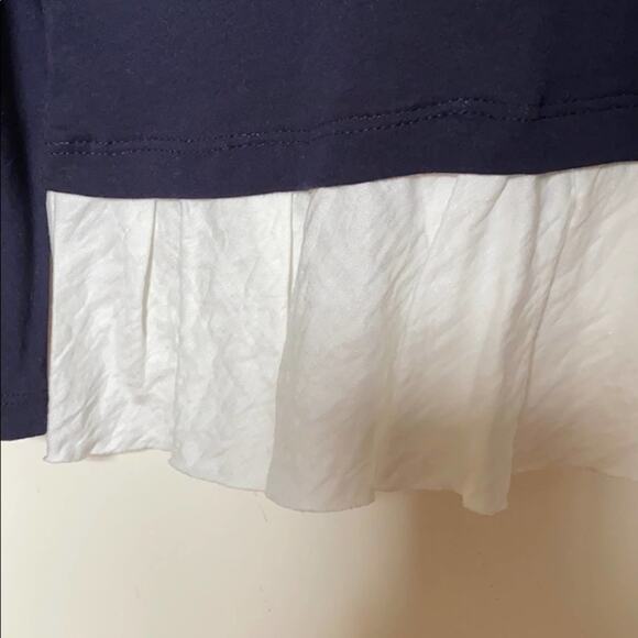 Clu navy L/S  T-shirt w white ruffle - S - Picture 6 of 10